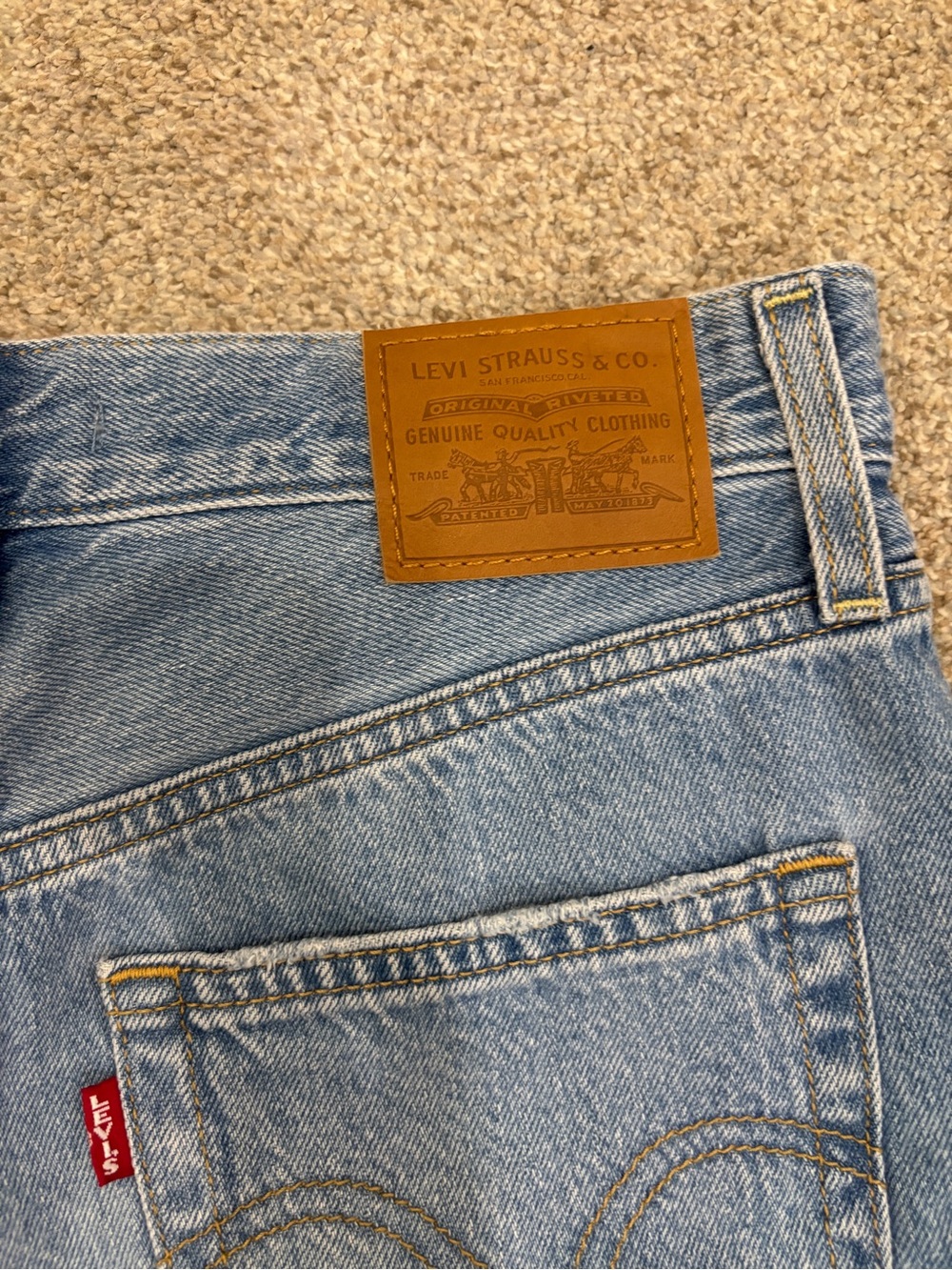 Levi's Premium Button Fly Ribcage Shorts Cutoff Button Fly 28 - Picture 3 of 13